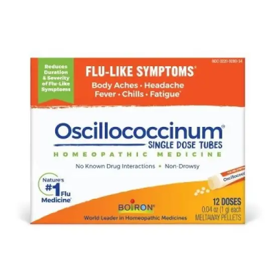Oscillococcinum by Boiron Homeopathic Medicine For Flu-Like Symptoms  -  12 Doses image {1}