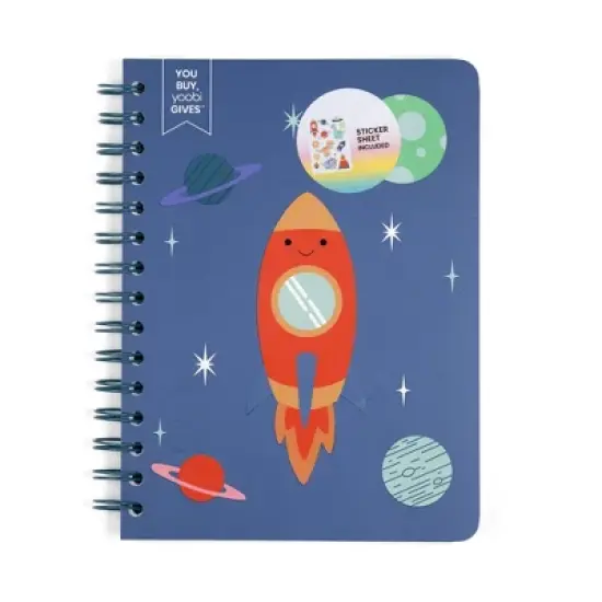 Yoobi 6"x8" Journal Spiral with Elastic Band Outer Space image {1}
