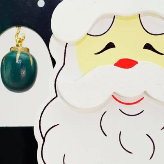 Northlight Santa Claus Cut-Out Ornament Holder Christmas Decoration - 10.25" image {1}