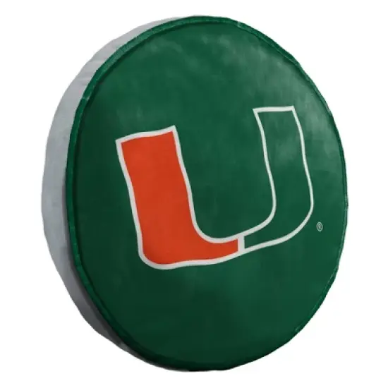 NCAA Miami Hurricanes 15" Circular Cloud Pillow image {5}