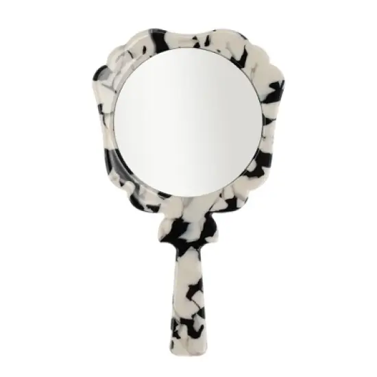 Unique Bargains Durable Handheld Makeup Mirror 1 Pc image {7}