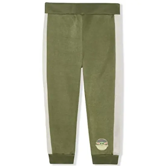 Star Wars Boy's 2-Pack Baby Yoda Curious Child Graphic Pullover Sweatshirt and Taped Jogger Pants Set for Infant image {2}