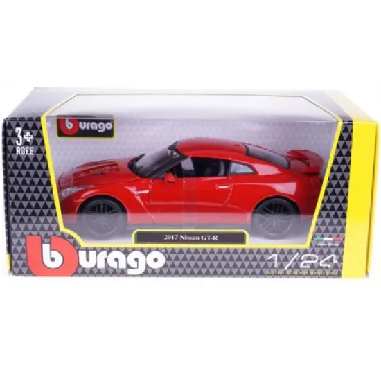 2017 Nissan GT-R R35 Red 1/24 Diecast Car Model by BBurago image {2}
