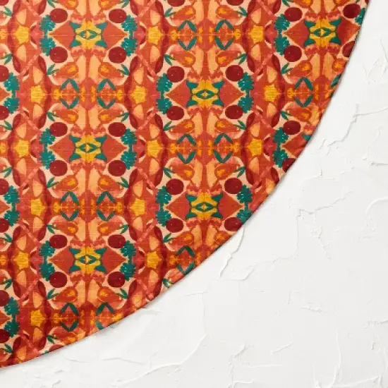 70" Cotton Calling In The Abundance Round Tablecloth with Tassels - Opalhouse&trade; designed with Jungalow&trade; image {2}