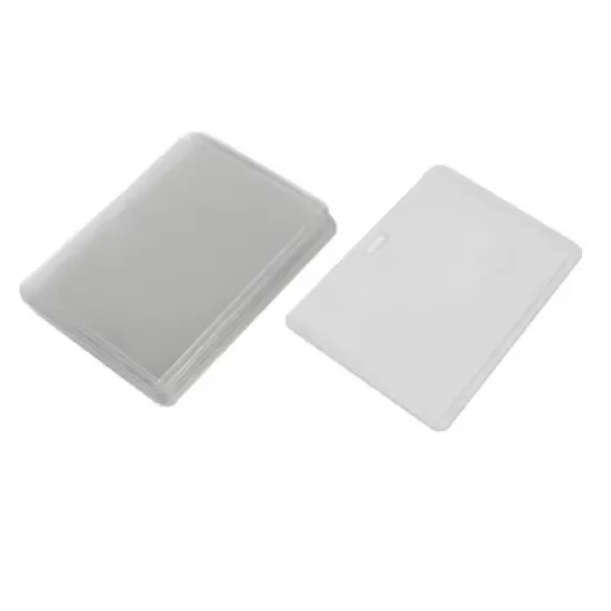 Unique Bargains Office Clear Plastic Horizontal Business ID Badge Card Holder 10pcs image {5}