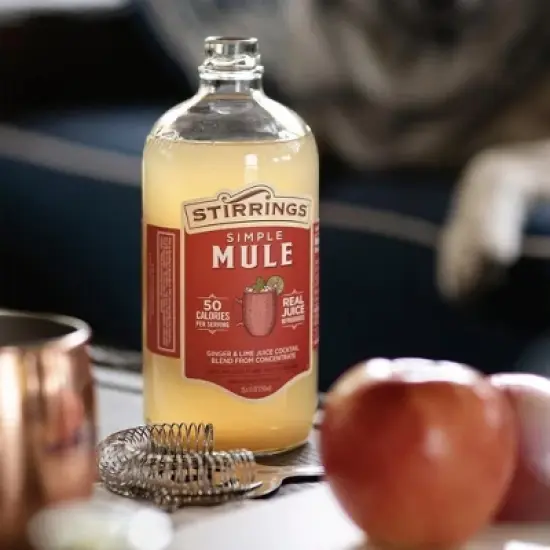Stirrings Simple Mule Cocktail Mix 750ml Bottles - Real Juice No Preservatives - 50 Calories - Drink Mixer image {1}