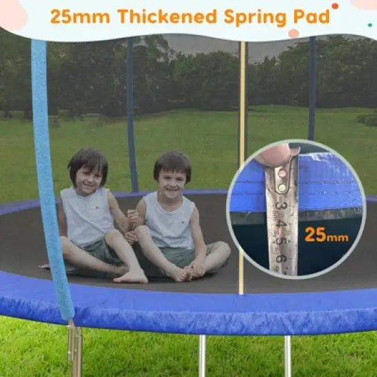 Trampoline  12FT with Enclosure & Ladder, ASTM Approved Heavy-Duty Outdoor image {5}