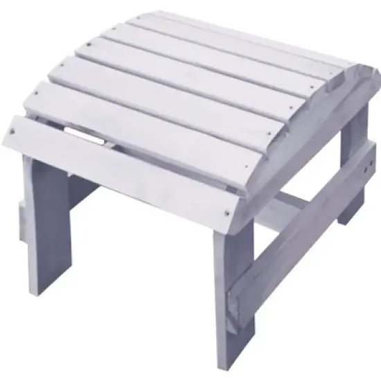 Jiallo Pine Ottoman - White image {1}