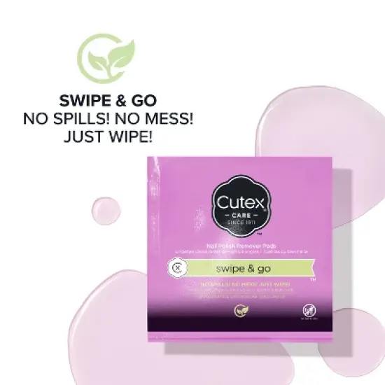 Cutex Swipe and Go Nail Polish Remover Pads - 10ct image {3}