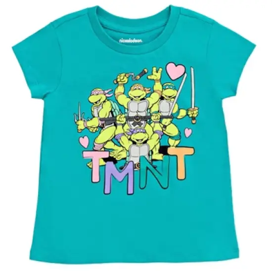 Teenage Mutant Ninja Turtles Donatello Raphael Leonardo Michelangelo Girls 2 Pack T-Shirts Toddler to Big Kid  image {2}