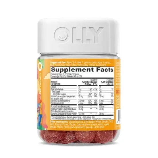 OLLY Kids Immunity Elderberry Gummies - Cherry Berry - 50ct image {3}