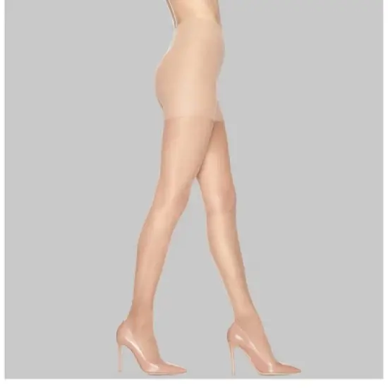 Hanes 2pk Graduated Sheer Compression Tights - Nude image {3}