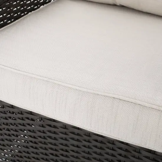 Avondale 3pc All-Weather Wicker Patio Chair Set w/ Fire Pit - Dark Brown - Christopher Knight Home image {12}