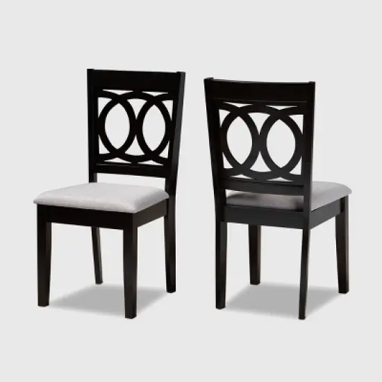 2pc Lenoir Upholstered Wood Dining Chair Set - Baxton Studio image {6}