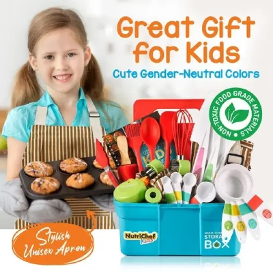 NutriChef Kids Cooking and Baking Supplies Gift Set with Storage Container, Complete Junior Chef Cooking Sets image {2}