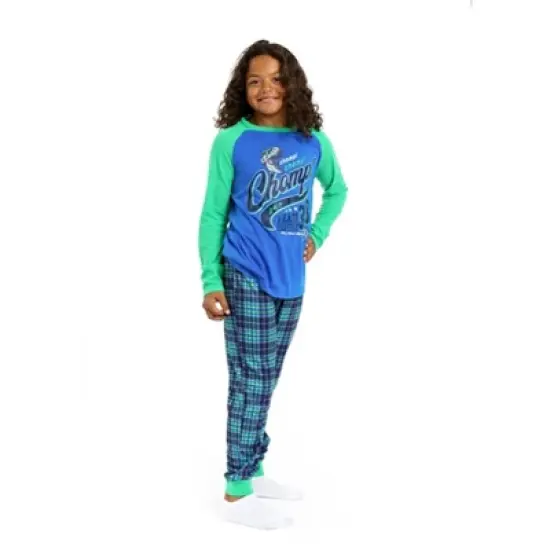 Sleep On It Boys Varsity Champs Brushed Jersey 2-Piece Pajama Sleep Set image {4}