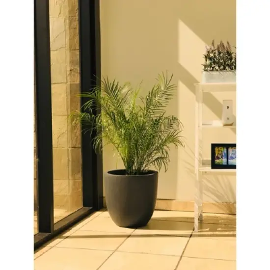 17" Kante Lightweight Concrete Modern Seamless Outdoor Planter Charcoal - Rosemead Home & Garden, Inc. image {5}