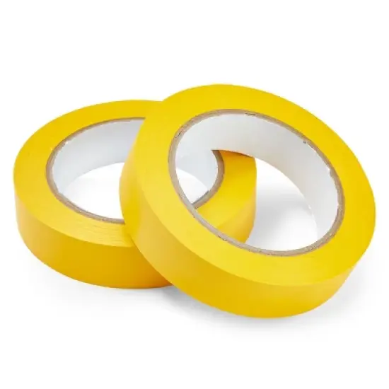 Stockroom Plus 2 Rolls Floor Marking Tape, 1 in x 36 Yards, 0.16mm, Vinyl Pinstripe Tape for Vehicles, Classroom, Warehouse, Gym, Yellow image {7}