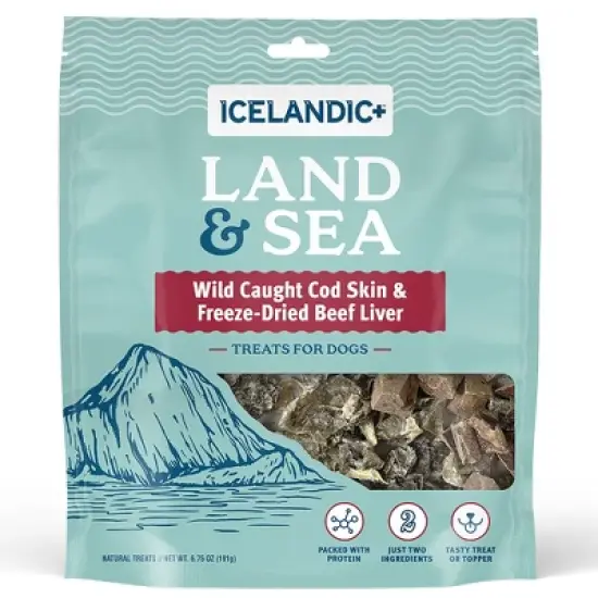 Icelandic+ Land & Sea Wild Caught Cod Skin & Freeze-Dried Beef Liver image {7}