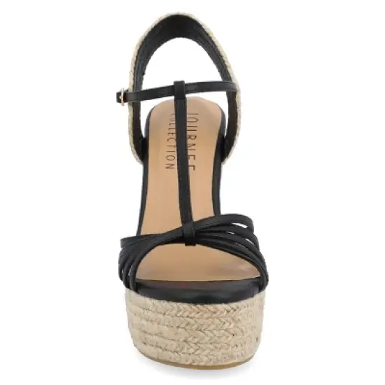 Journee Collection Womens Yara Tru Comfort Foam Buckle Espadrille Wedge Sandals image {5}