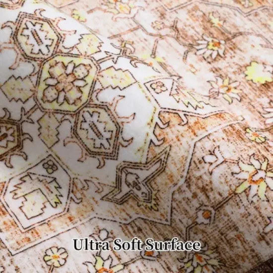 Area Rug Washable Rug Vintage Bohemian Rug, Ultra Soft Area Rugs for Bedroom Living Room Dining Room image {2}