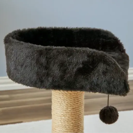 Two by Two Memphis - Black Scratching Post Cat Furniture - 13.8 in. Tall image {2}