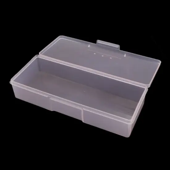 Unique Bargains Pink Plastic Empty Professional Manicure Nails Pedicure Makeup Tools Organizer Storage Case Personal Box image {2}