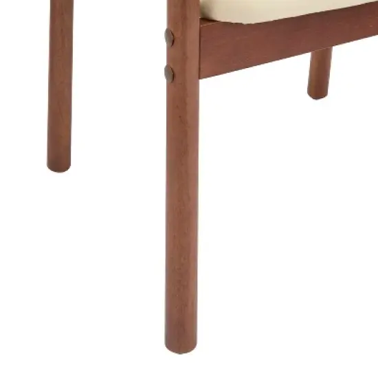 Christopher Knight Home Contemporary Jessica Rubberwood Faux Leather Upholstered Dining Chairs (Set of 2) image {8}