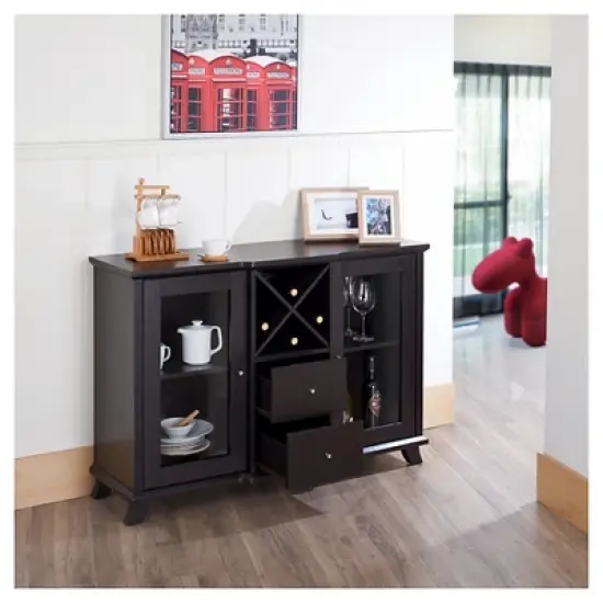 Antonette Transitional Multi-Storage Dining Buffet Cappuccino - HOMES: Inside + Out image {3}