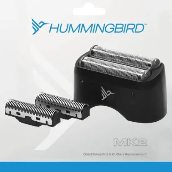 HUMMINGBIRD MK2 QuickSwap Replacement Head and Cutters &ndash; Genuine Foil Head and Cutters Refill, Hypoallergenic Dual Titanium Foil Flexible Head image {1}