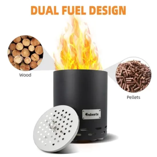 10" H Smokeless Tabletop Fire Pit, Portable Stainless Steel Outdoor Heater image {3}