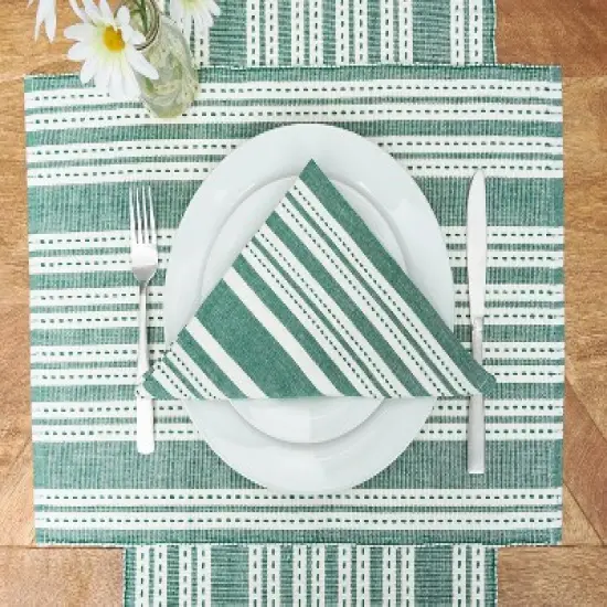 C&F Home Warner Emerald Placemats Set of 6, 14" x 20" image {2}