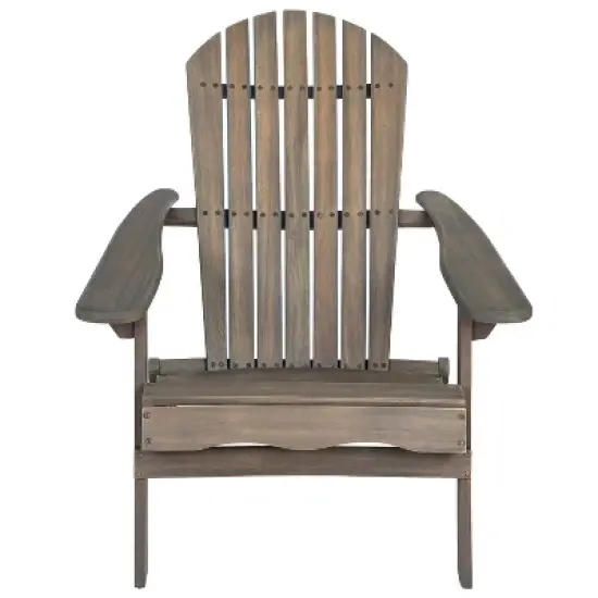 Gulches Outdoor Portable Chairs - Folding Adirondack Chair, Gray image {9}