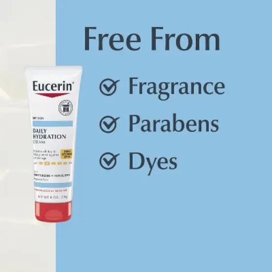 Eucerin Daily Hydration Broad Spectrum SPF 30 Sunscreen Body Cream for Dry Skin Unscented - 8oz image {9}