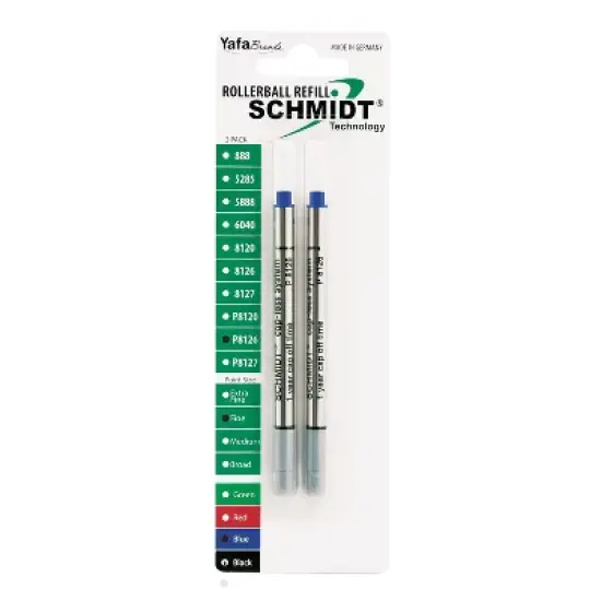 Schmidt Ink Schmidt 8126 Rollerball Short Capless Refill Fine Blue 2 Pack (SC58120) image {5}