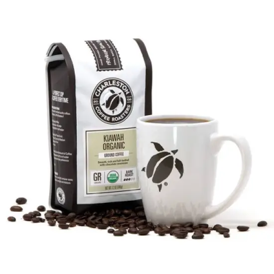 Charleston Coffee Roasters Kiawah Organic Ground Dark Roast Coffee - 12oz image {5}