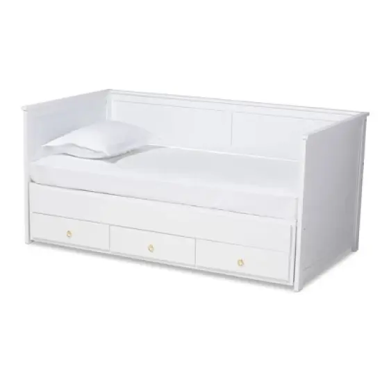 Twin to King Thomas Expandable Daybed with Storage Drawers - Baxton Studio image {14}