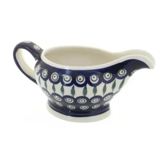 Blue Rose Polish Pottery 1258 Zaklady Gravy Boat image {8}