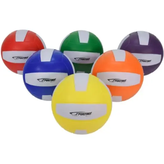 Sportime Foam Lightweight Volleyball, Assorted Color, Set of 6 image {1}