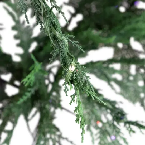 Northlight Pre-Lit Medium Weeping Cedar IPT Artificial Christmas Tree - 6.5' - Dual Color LED Lights image {4}