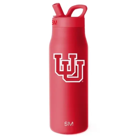NCAA Utah Utes Simple Modern Mesa Stainless Water Bottle - 34oz image {3}