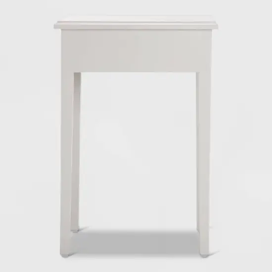 Jules End Table Nightstand with Drawer Light Gray - Adore Decor image {8}