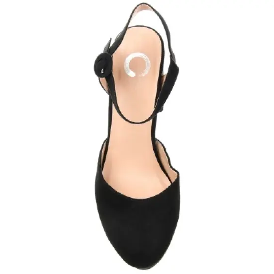 Journee Collection Womens Roslynn Almond Toe High Block Heel Pumps image {3}