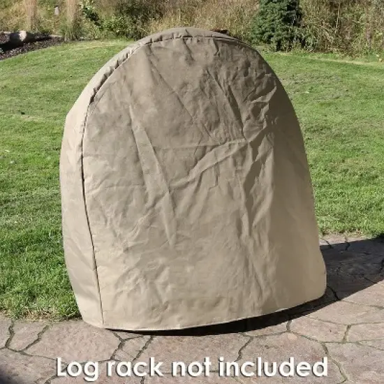 Sunnydaze Outdoor Weather-Resistant Durable Polyester with PVC Backing Firewood Log Hoop Cover image {1}