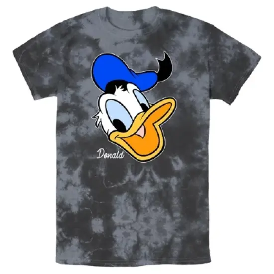 Men's Mickey & Friends Donald Duck Big Face Acid Wash T-Shirt image {2}