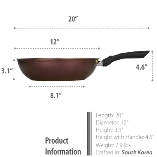 TECHEF Art - 12" Nonstick Wok/Stir-Fry Pan image {4}
