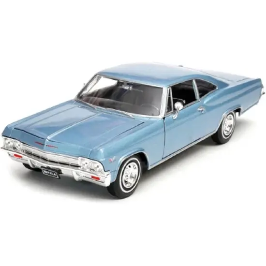 1965 Chevrolet Impala SS 396 Light Blue 1/24 Diecast Model Car by Welly image {1}