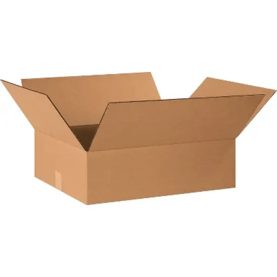 Box Partners Flat Corrugated Boxes 20" x 16" x 6" Kraft 25/Bundle 20166 image {4}