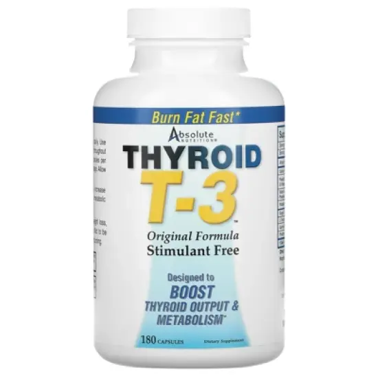 Absolute Nutrition Thyroid T-3, Original Formula, 180 Capsules image {2}