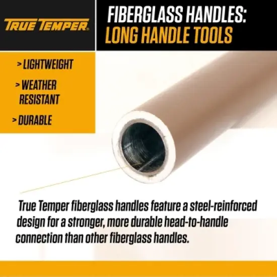 Forged Round Point Shovel with Comfort Step and D-Grip Fiberglass Handle - True Temper image {2}